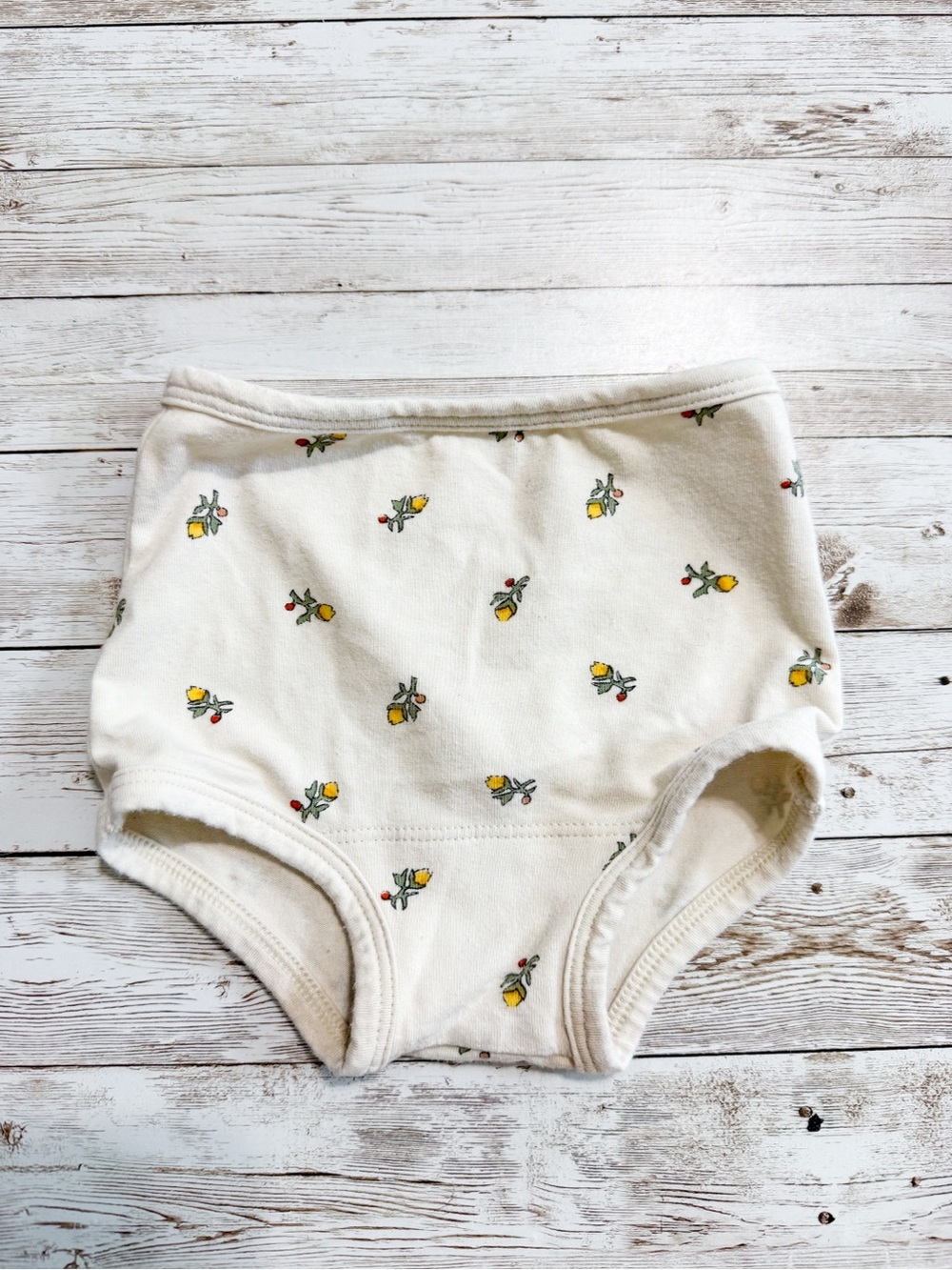 ARQ Underwear Yellow Calico Floral Size 2-3T